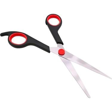 Imagem de Tesoura Profissional para Cabelo, Aço Inoxidável, Preto e Vermelho, 7,5 Polegadas, para Barbeiros e Cabeleireiros