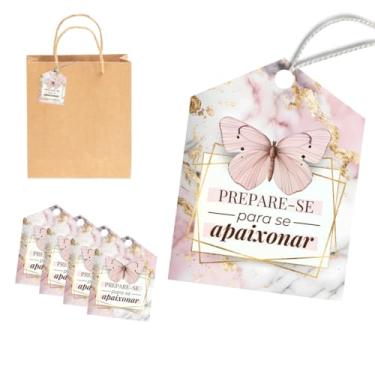 Imagem de 108 Unidades Tags Etiqueta para Sacola com Frase Prepare-se para se Apaixonar para Presentes Embalagens e Lembrancinhas Lojas