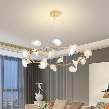 Imagem de Contemporâneo Cerâmica Sala de Estar Lustre LED Moda Arte Restaurante Quarto Estudo Villa Hotel Café Bar Balcão Lâmpada Pendente (C D80CM)