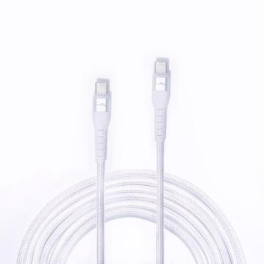 Imagem de CABO USB-C USB-C 2M 60W 3A NYLON BRANCO LITY C12B