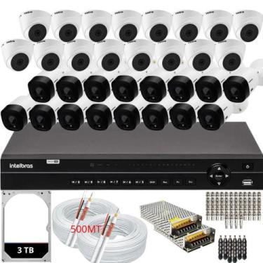Imagem de Kit Cftv 32 Câmeras Segurança Intelbras Dvr 32 Canais MHDX 1232 Hd 3TB