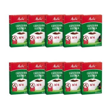 Imagem de Filtro Papel Melitta Cafeteira Elétrica N4 10 cx com 30Un