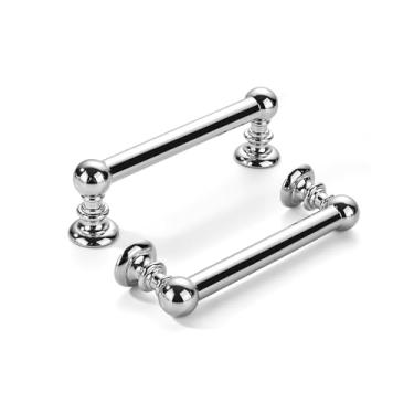 Imagem de khtumeware Pacote com 2 3 polegadas (76 mm) Armário cromado polido central puxa ferragens sólidas de armário de cozinha resistente para gavetas, penteadeira, alça de banheiro