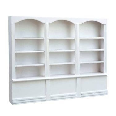 Imagem de Estante branca de 3 prateleiras Dollhouse Furniture em escala 1/12
