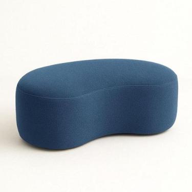 Imagem de Puff Feijão Curvo 80cm Orgânico Multiuso Bouclé Minimalista - Casper S