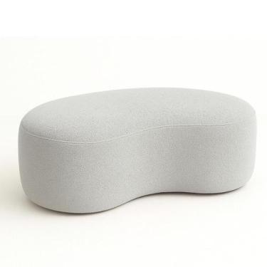 Imagem de Puff Feijão Curvo 80cm Orgânico Multiuso Bouclé Minimalista - Casper S