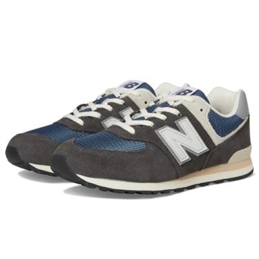 Imagem de New Balance Tênis masculino 574 V1 com cadarço, Cimento preto/cinza ardósia, 18