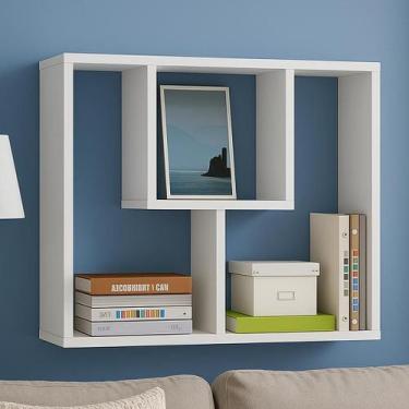 Imagem de Prateleira suspenso decorativa de Parede mdf 80x80x18cm Organizador de