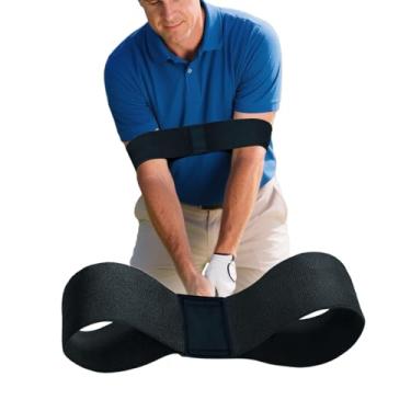Imagem de Ncultro Faixa de braço para treinador de swing de golfe - auxílio de treinamento de balanço para construir seu plano de balanço e memória muscular, ferramenta de treinamento de golfe ajustável para