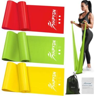 Imagem de Bandas de exercícios HPYGN 210 cm, conjunto de resistência elástica, 3