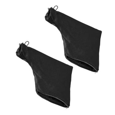 Imagem de Pacote com 2 sacos de coletor de jaqueta de esquadria preta para 255, compatível com Ryobi, Dewalt, artesão, lixadeira de cinto, com zíper e suporte ajustável com fio