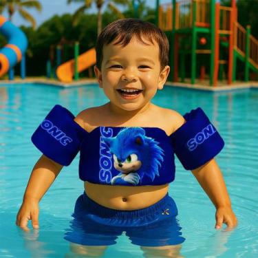 Imagem de Colete Salva Vidas Infantil Boia de Braço para Praia Piscina Tema Dese