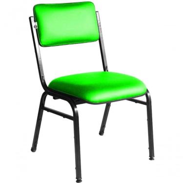 Imagem de Kit Com 3 Cadeiras Para Auditórios Linha Hotel Smart Verde