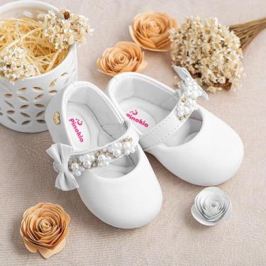 Imagem de Sapatilha Bebê Menina Festa Batizado Com Pérolas - PINOKIO CALÇADOS, B