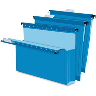 Imagem de Pendaflex Pasta de arquivo reforçada SureHook, 7,62 cm, carta, azul, corte 1/5, 25/BX (59203)