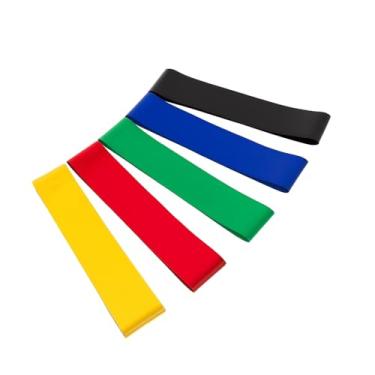 Imagem de Kit 5 Mini Band Elástico Para Exercício Academia Treino Em Casa Yoga Pilates Alongamento E Reabilitação