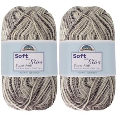 Imagem de JubileeYarn fio macio e fino - 50 g/novelo de lã de raiom de bambu - alcaçuz - 2 novelos