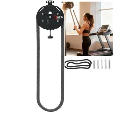 Imagem de CNAOHGHN MáQuina De Treinamento Com Corda Infinita Para Casa, MáQuina De Corda De TraçãO Para Academia, Sistema De Polias Com Cabo, Corda De Nylon De 158'' Com ResistêNcia AjustáVel E Corda De Nylon
