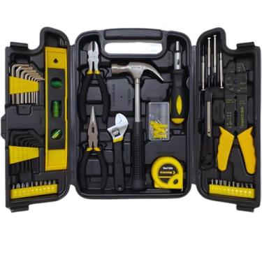 Imagem de Kit de Ferramentas 126 Peças com Maleta Completa – Jogo de Ferramentas Manuais para Casa, Oficina e Reparos – Martelo, Alicate, Chaves, Bits, Trena – Portátil, Resistente e Durável