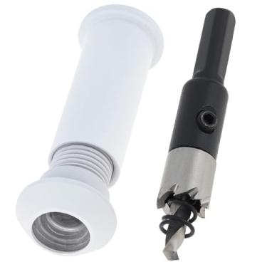 Imagem de HOJLKLD Olho mágico do visualizador de porta de 12 mm, furo de espião de latão sólido de 160 graus com broca para portas de 3,5 a 6,5 cm, visualizador de olho de porta de 1,27 cm para home office