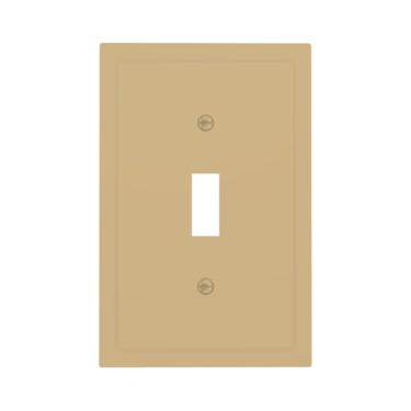 Imagem de Wmhusu Capa decorativa para interruptor de luz marrom claro cáqui 1 gangue capa de placa de parede com interruptor único capas de tomada placa elétrica para decoração de banheiro e quarto