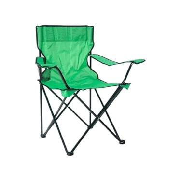 Imagem de Cadeira De Praia – DobráVel, Com Suportes Para Copos E Bolsa De Transporte(Verde - Limão)