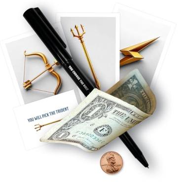Imagem de Royal Magic Trident Pen is a Stylish Magic Trick Combination of 3 Powerful Illusions—Prediction, Pen Thru Bill, and Coin Change. A Perfect Magic Trick for Adults, Kids, pros, or Beginners.