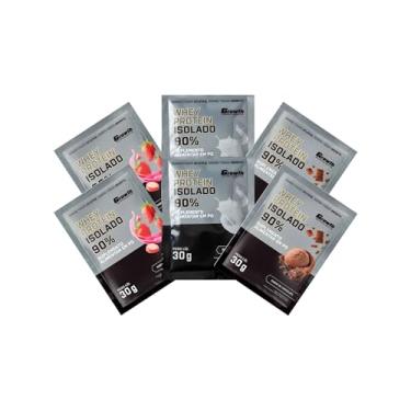 Imagem de Whey Protein Isolado Sache 30g - Natural, Morango e Chocolate