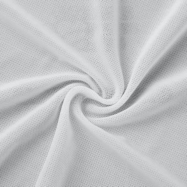 Imagem de Tecido de malha branca de alta elasticidade para roupas ativas, roupas de banho, fantasias de dança e sutiãs esportivos