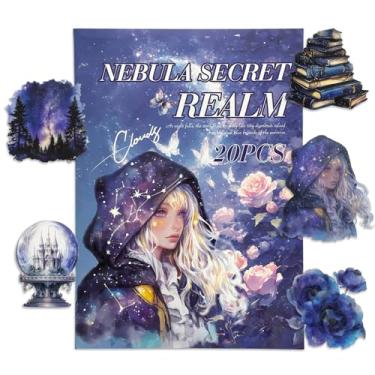 Imagem de WCCH Suprimentos de adesivos Dreamy Scrapbook, 10 folhas de cada um de adesivos autoadesivos de papel PET e Washi para Junk Journal, Bujo, Scrapbooking, colagem, artes artesanais para adultos, letras