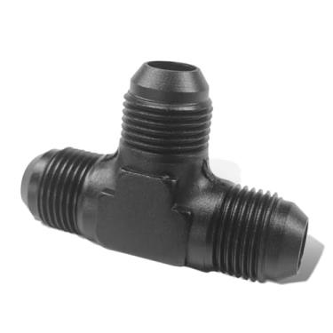 Imagem de UHANBUT 8AN Adaptador de encaixe macho flare T, adaptador de encaixe de união de mangueira de combustível em T anodizado, adaptador de linha de combustível de conexão rápida de rosca de alumínio