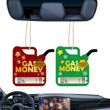 Imagem de Ornamento de suporte de dinheiro - Feriado de inverno de madeira pendurável | Pingente de suporte de cartão de dinheiro de Natal - para amigos, crianças, família, filha, filho, parede, janela, trilhos