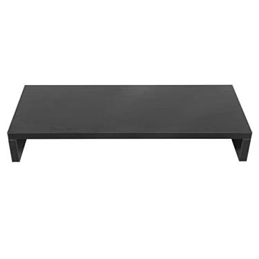 Imagem de Suporte de madeira Yosoo LED LCD monitor de computador Riser Desktop Organizer Display Rack suporte (preto)