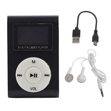 Imagem de MP3 com mini tela, clipe traseiro para tela LCD MP3, reprodutor de música portátil, clipe de mp3 esportivo de 32 GB, leitor de MP3, tela LCD, leitor de música MP3 para atividades ao ar livre (preto)