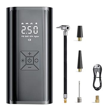 Imagem de Compressor de Ar Portátil Bomba Rápida Inflador Pneus com Display Digital Pressão Preciso Luz LED Função Power Bank para Carro Moto Bicicleta Brinquedos