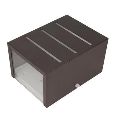 Imagem de Arandela 2 Focos Com 3 Frisos Externa Parede Muro Marrom - Lcg Eletro