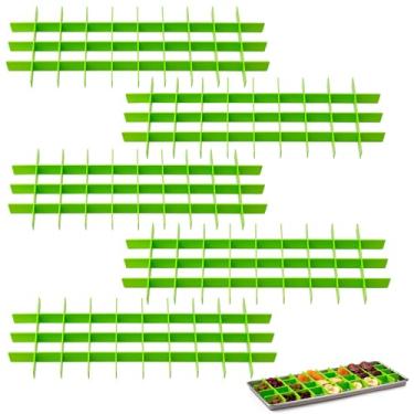 Imagem de 5 conjuntos de divisórias de bandeja de liofilização para secagem de liofilização direita bandejas médias Grade de bloqueio ajustável para o secador de gelo, acessórios de liofilização