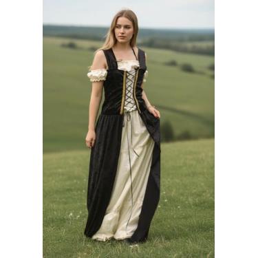 Imagem de Vestido medieval Irlandesa mangas curtas - Princesa Urbana, P