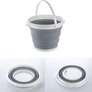 Imagem de Balde de Silicone Dobrável 10 Litros – Retrátil, Flexível, Portátil e Resistente.