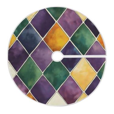 Imagem de Blueangle Saia de árvore de carnaval de 90 cm saia de poliéster macio para decoração de carnaval (135)