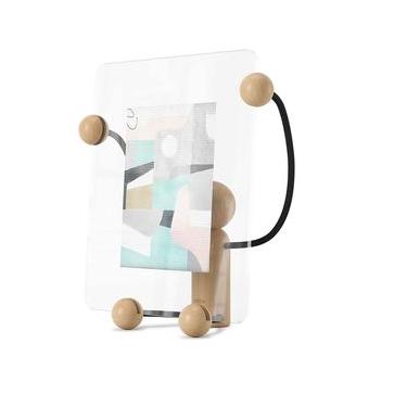 Imagem de Porta Retrato Woody Grande Preto Tabaco Umbra Porta Retrato Woody Grande Preto Natural Umbra