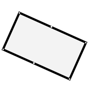 Imagem de GOWENIC 16:9 Engrossar Tela de Projeção de Poliéster Branco Macio Portátil para Filme de Acampamento Ao Ar Livre, Fácil de Pendurar, Material Durável (#12)