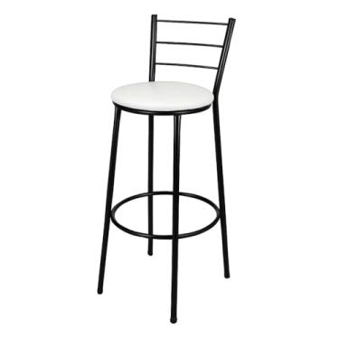 Imagem de Banqueta Alta Banco Bistro Desmontavel Preto para Balcao Cozinha Área Gourmet 90 cm Altura (BRANCO)