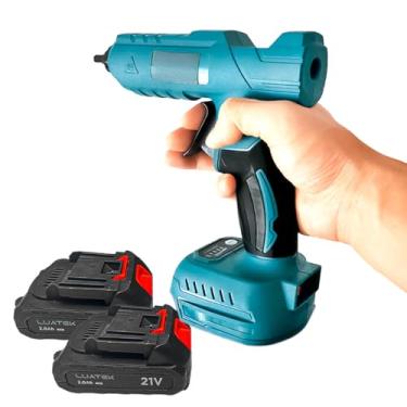 Imagem de Pistola de Cola Quente Profissional 21V Sem Fio | Kit c/ 2 Baterias Lítio e Maleta | Bastão 11mm