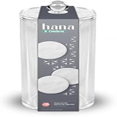 Imagem de Recipiente transparente e giratorio para armazenar discos de algodao, estiloso, elegante