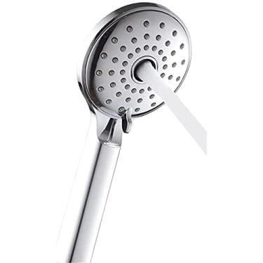 Imagem de YYBOES Chuveiro de chuveiro com filtro de chuveiro elétrico cabeça de chuveiro de alta pressão para aumentar a pressão Abs galvanizado prata multifunções chuveiro impulsionador