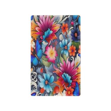 Imagem de Wassud Placa de cobertura de interruptor de luz de borboleta e flores, capas de tomadas duplex, placa de parede, decoração de casa, sala de estar, quarto, decoração