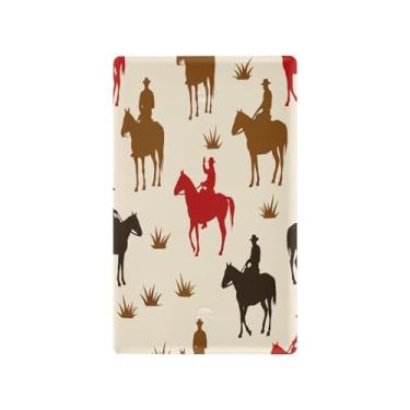 Imagem de Wassud Placa de cobertura para interruptor de luz, capa decorativa caubói divertida, placa de parede para tomadas elétricas, interruptor único 11 x 6 cm