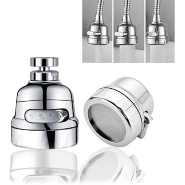 Imagem de Bico Prolongador para Torneira, Chuveirinho Arejador Giratório 360 Graus, Flexível, Acabamento Cromado