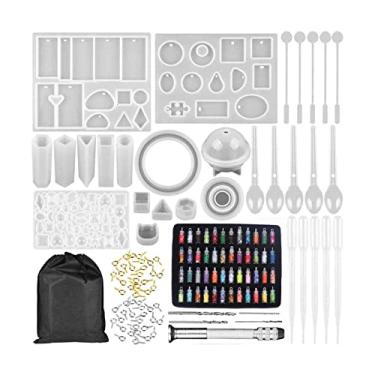 Imagem de 134 PCS Moldes de Silicone para Fundição DIY Fabricação Bijuterias Epóxi Cristal Acessórios Brincos e Pingentes Kits Art